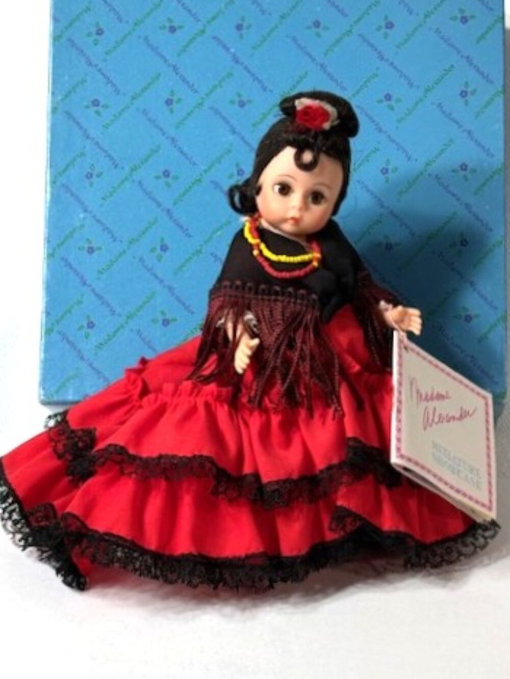 Madame Alexander restrung 8" Spain/Spanish doll.
